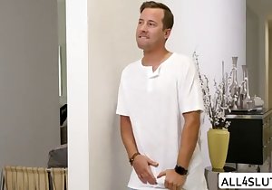 Incredible video with a sneaky blonde mommy