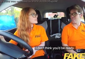 Wonderful Fake Driving School video with a MILF
