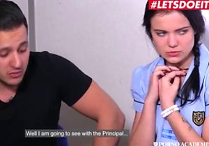 Submissive brunette is gonna get fucked savagely